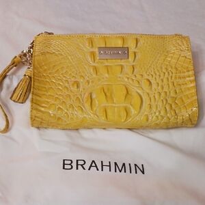 Brahmin Sunlit Crocodile Embossed Wristlet